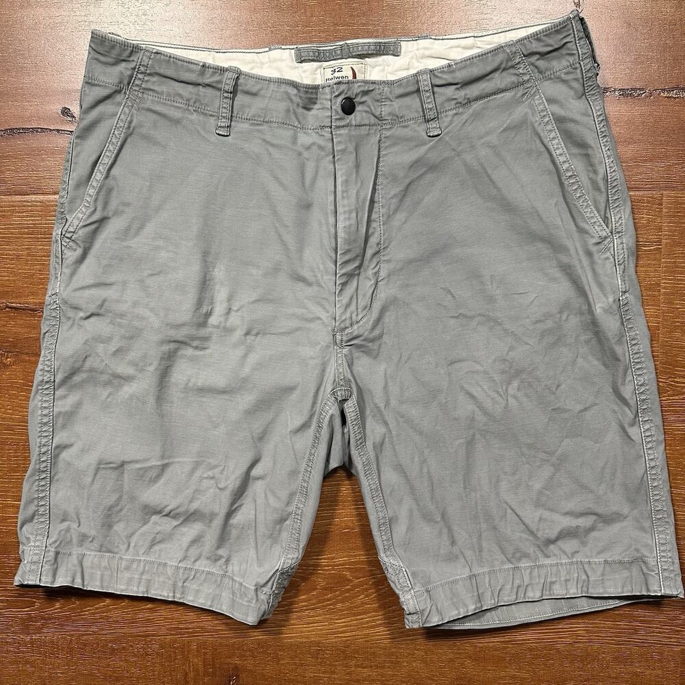 Relwen Shorts Men 32 8.5" Light Gray Chino Utility Nature Hybrid Outdoor Classic